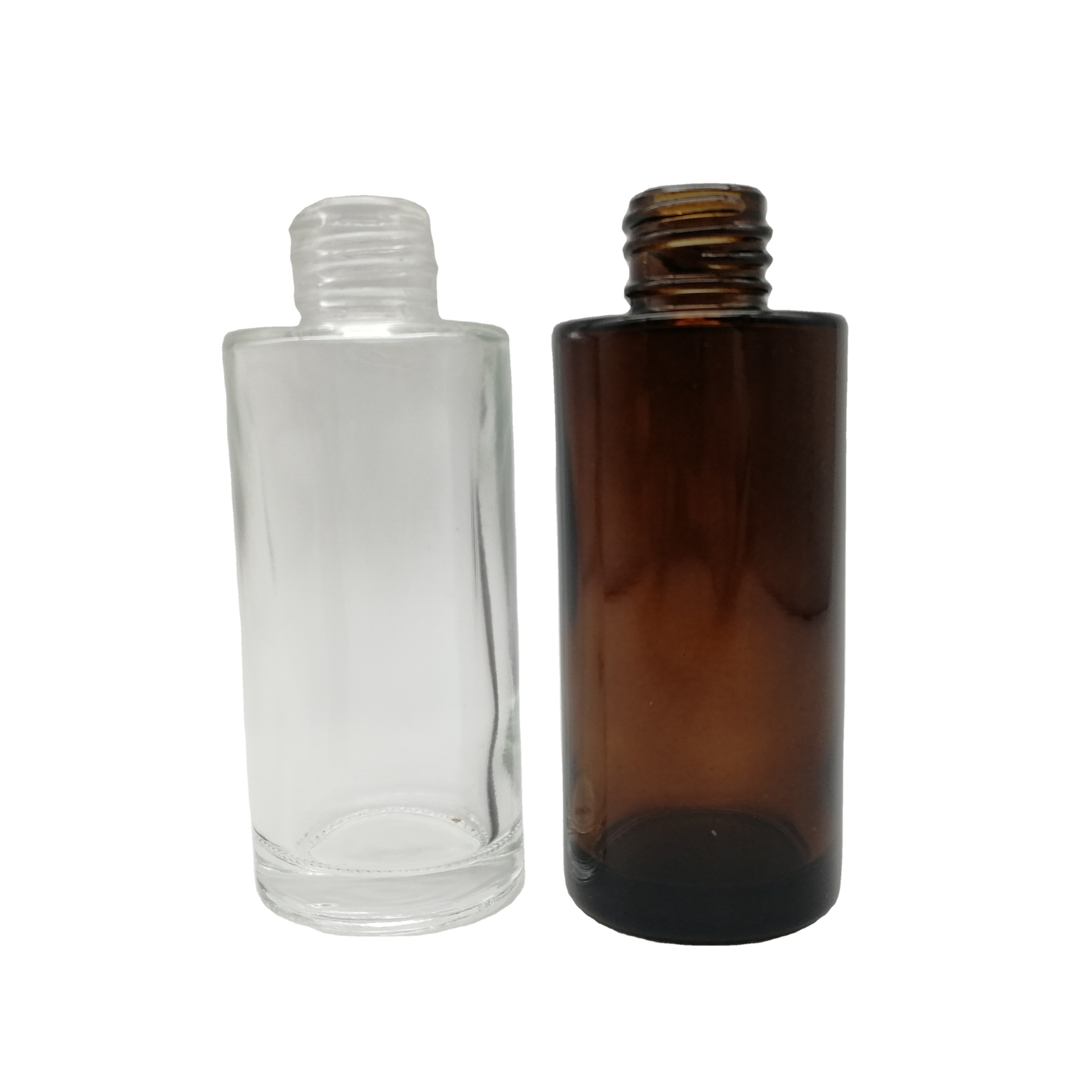 18mm 30ml 60ml 100ml amber clear glass serum treatment pump bottles