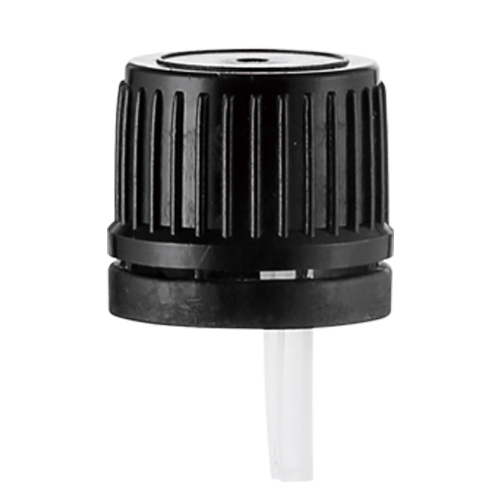 18mm Small T/E Black PP Screw Lid Insert Dropper Lids
