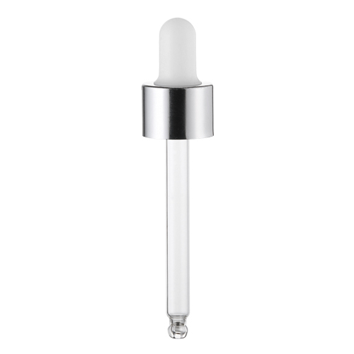 18mm shiny silver aluminum dropper caps pipette droppers