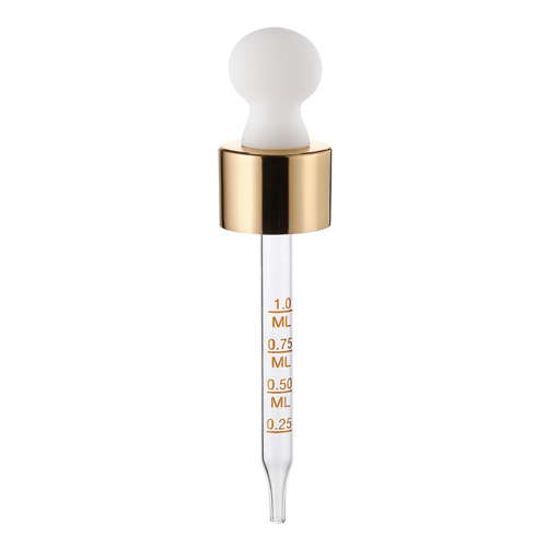 18mm shiny silver aluminum dropper caps pipette droppers