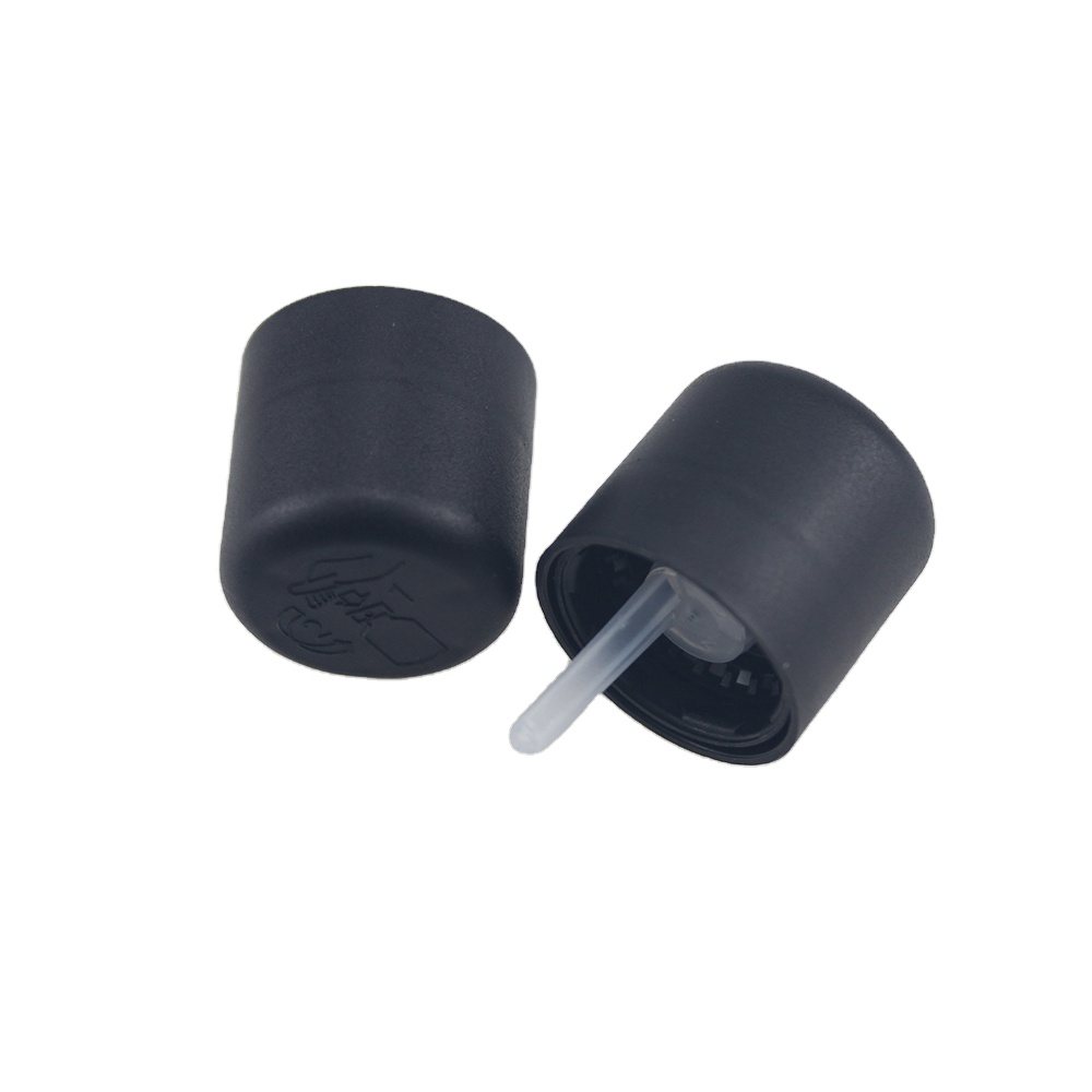 18mm stock 15ml 30ml euro dropper plug empty pharmaceutical amber glass bottle with tamper evident TE child resistant CRC cap