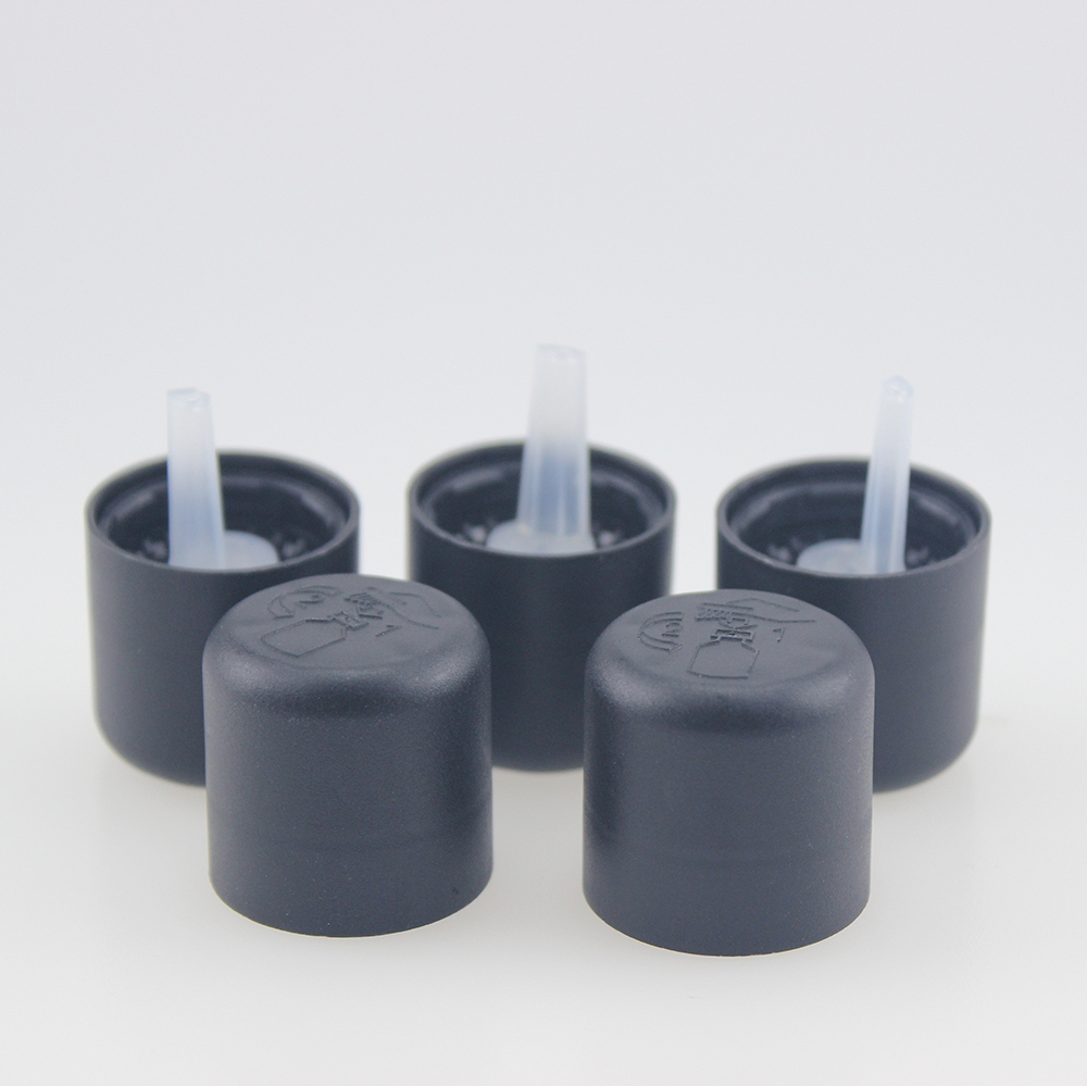 18mm stock 15ml 30ml euro dropper plug empty pharmaceutical amber glass bottle with tamper evident TE child resistant CRC cap