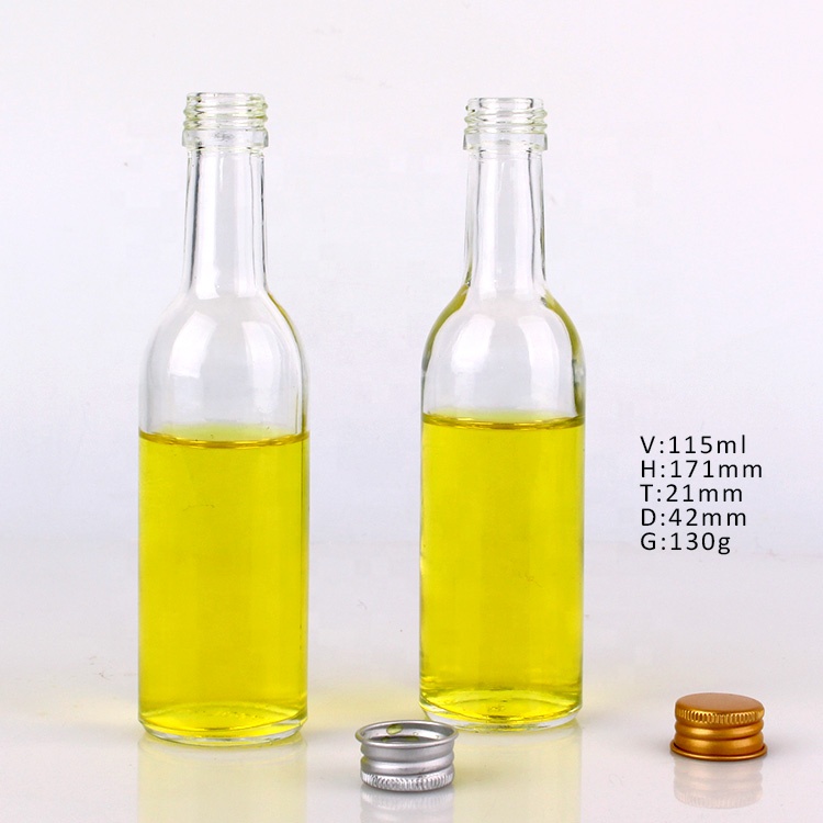 190ml chinese factory price empty clear glass bottle for wine beer