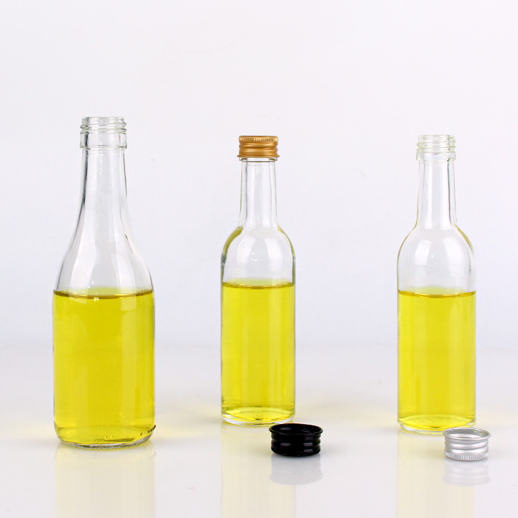 190ml chinese factory price empty clear glass bottle for wine beer