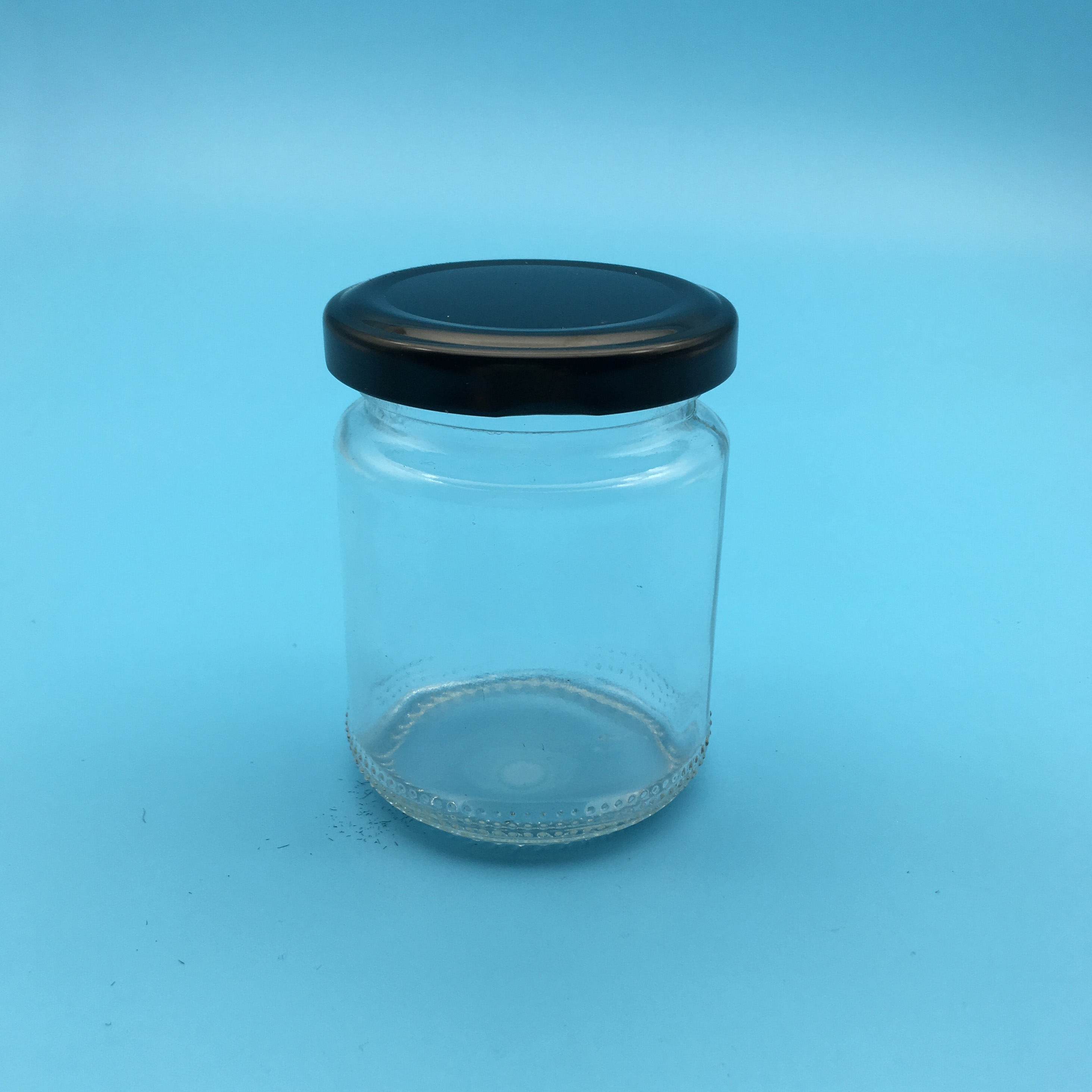 195ML Wholesale round canning jars with screw lids transparent empty bottle