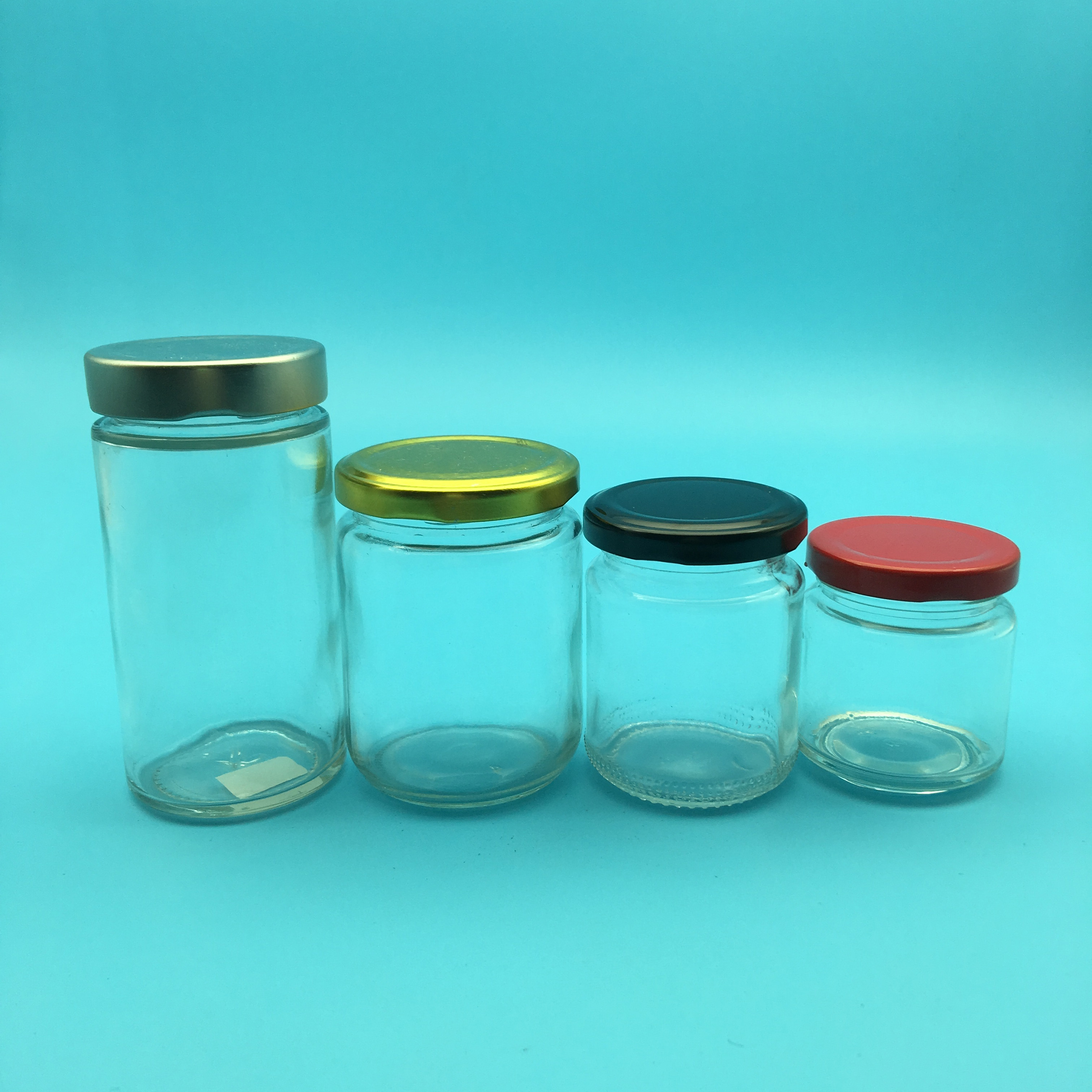 195ML Wholesale round canning jars with screw lids transparent empty bottle