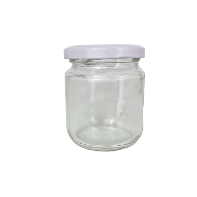 195ml 200ml 7oz jam guacamole peanut butter packaging glass jar with 63mm screw lid