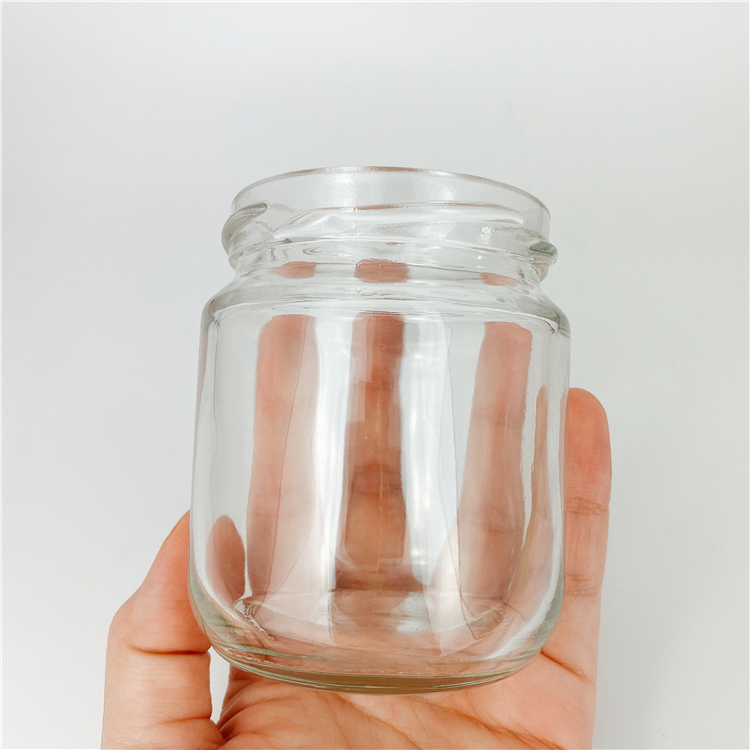 195ml 200ml 7oz jam guacamole peanut butter packaging glass jar with 63mm screw lid