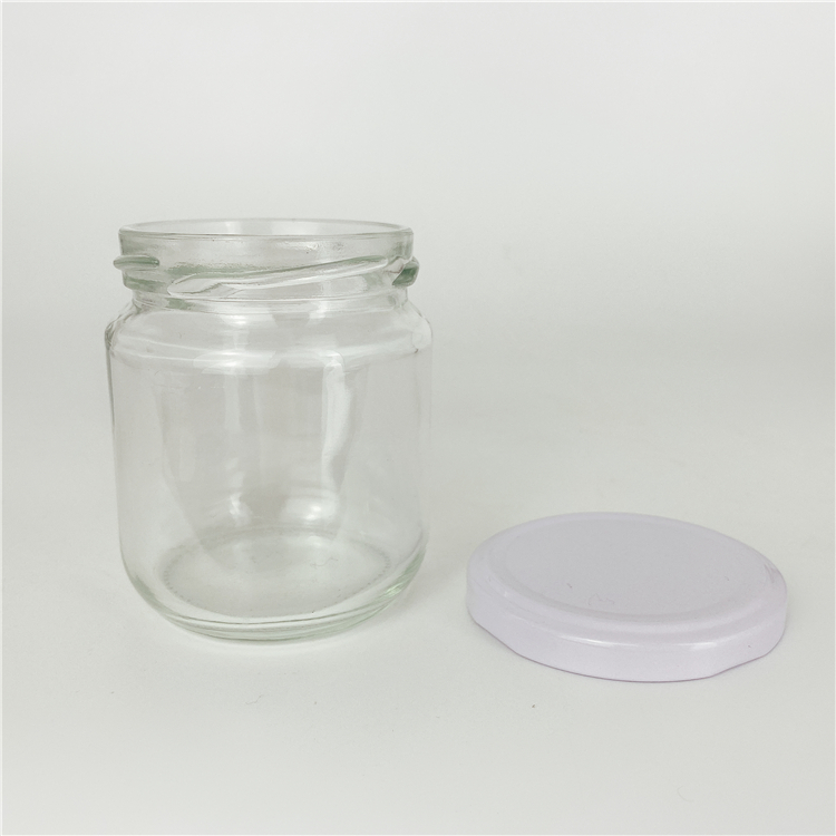 195ml 200ml 7oz jam guacamole peanut butter packaging glass jar with 63mm screw lid