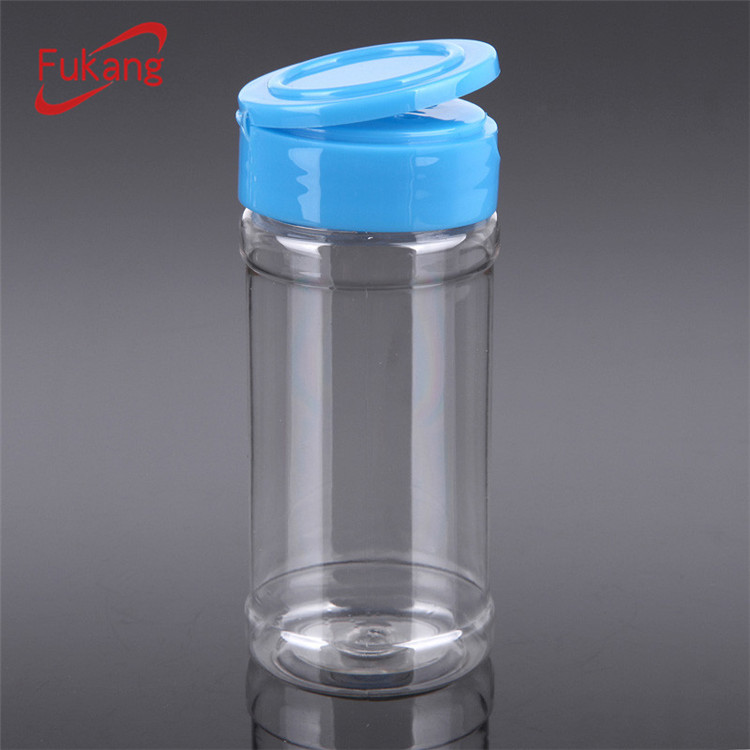 196ml clear Plastic mini Spice jar set with shaker cap