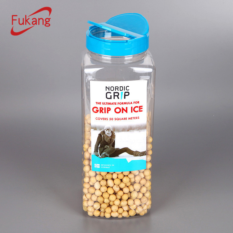 196ml clear Plastic mini Spice jar set with shaker cap