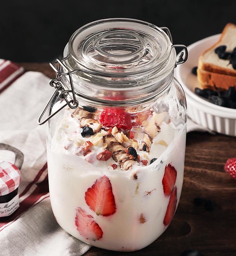 1L 1.5L 2.2L 3L 3.8L Clear Kitchen Food Storage Airtight Seal Lock Lid Jar/glass Jar With Metal Clip