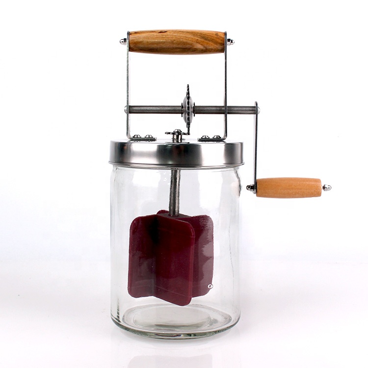 1L  1.5L homemade glass butter churn jar on sale