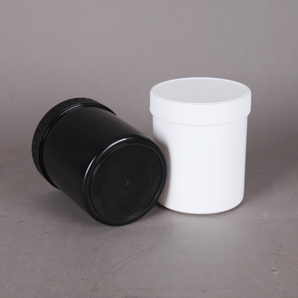 1L HDPE wide mouth plastic jar for powder packing