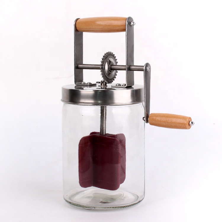 1L Hand made glass butter churn jar house holding purposes 1000ml