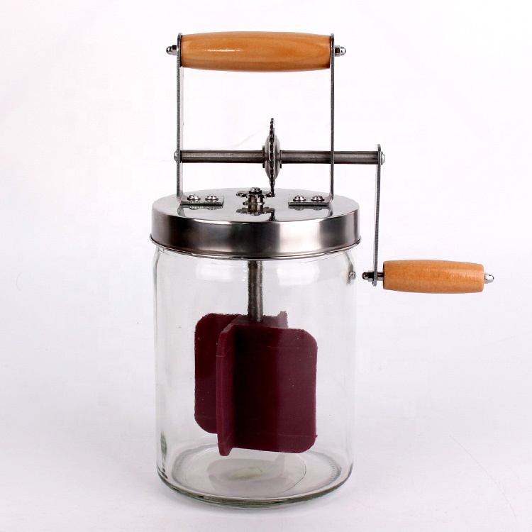 1L Hand made glass butter churn jar house holding purposes 1000ml