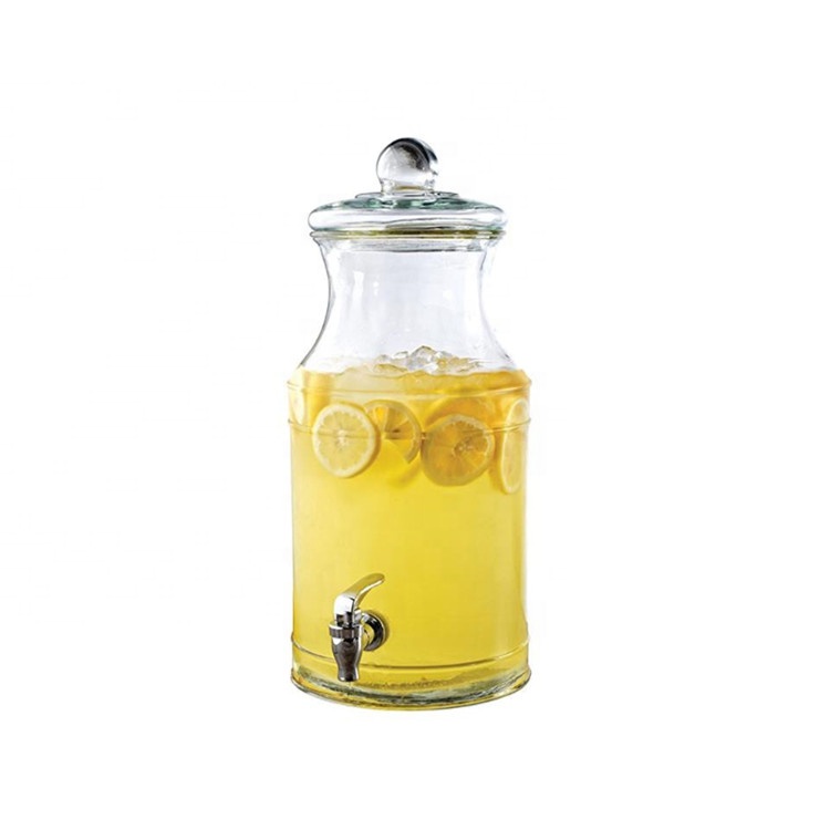 1L Round customizable mason jars candle jars gallon glass jar with glass lid