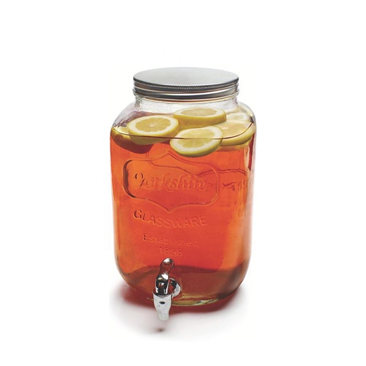 1L Round customizable mason jars candle jars gallon glass jar with glass lid