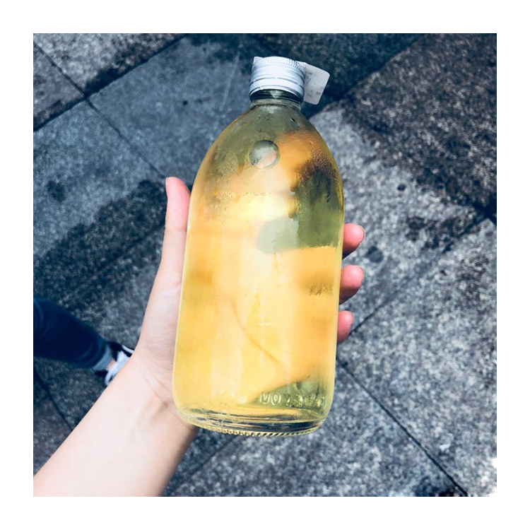 1L Transparent Glass Milk And Pla Juice Bottle For Daily Home Used