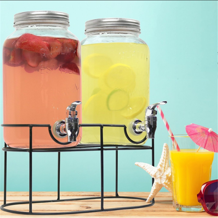 1L glass juice beer dispenser