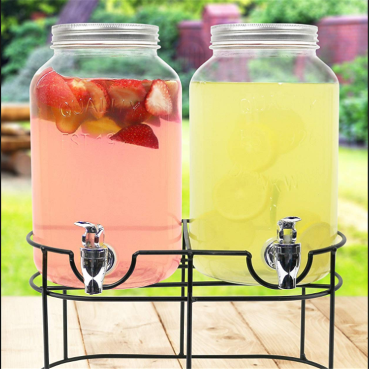 1L glass juice beer dispenser