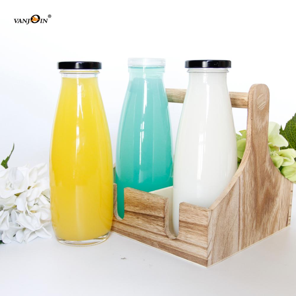 1Liter 1000ml Clear Glass Milk Bottle With Lid 1L Vintage Reusable Milk Glass Bottle With Twist Off Lug