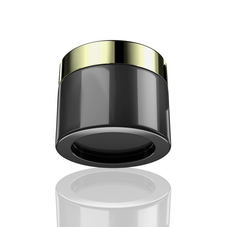 1OZ 2OZ 3OZ 4OZ 5OZ 8OZ Cosmetic Plastic jar Matte Black PETG Jars with Rose Gold Lid