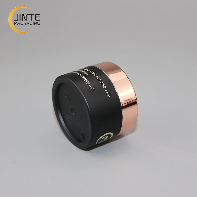 1OZ 2OZ 3OZ 4OZ 5OZ 8OZ Empty Body Scrub Jars Matte Black Cosmetic Plastic Jars with Gold Lid for Body Butter Container Jars