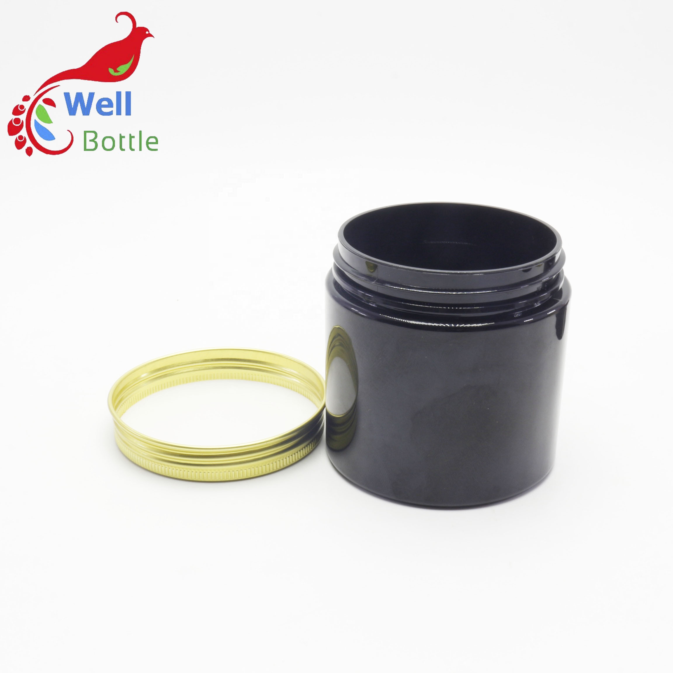 1OZ 2OZ 3OZ 4OZ 5OZ amber black plastic containers plastic cream jars for cosmetics PL-280K