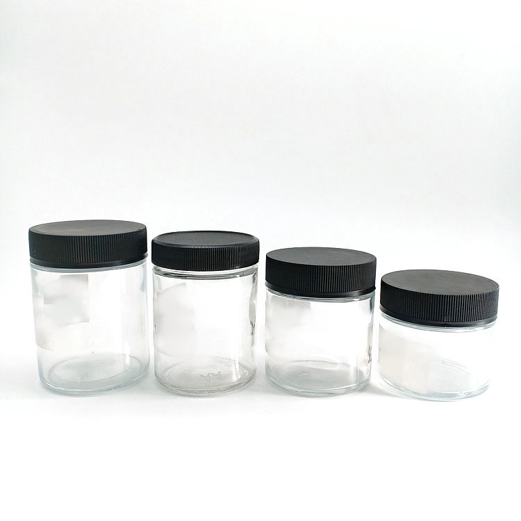 1OZ 2OZ 3OZ 4OZ Childproof Jars GLASS CREAM BOTTLE with child resistant Packaging Glass cream Jars For Weed