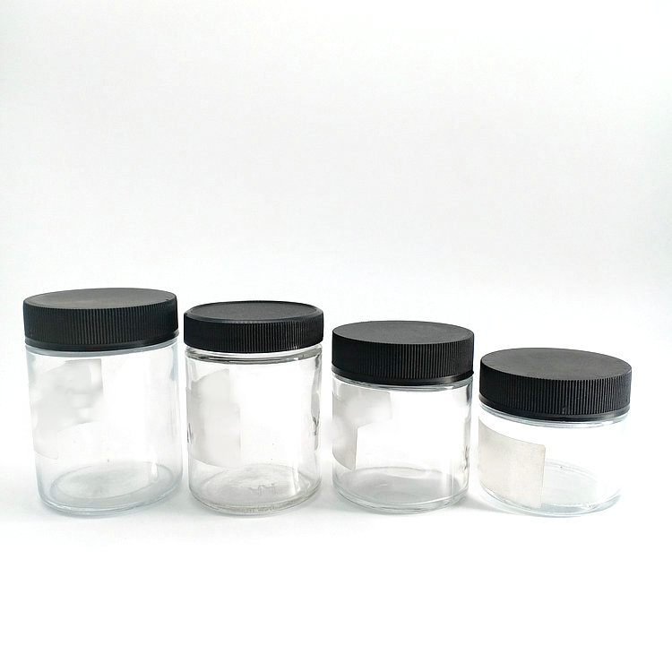 1OZ 2OZ 3OZ 4OZ Childproof Jars GLASS CREAM BOTTLE with child resistant Packaging Glass cream Jars For Weed