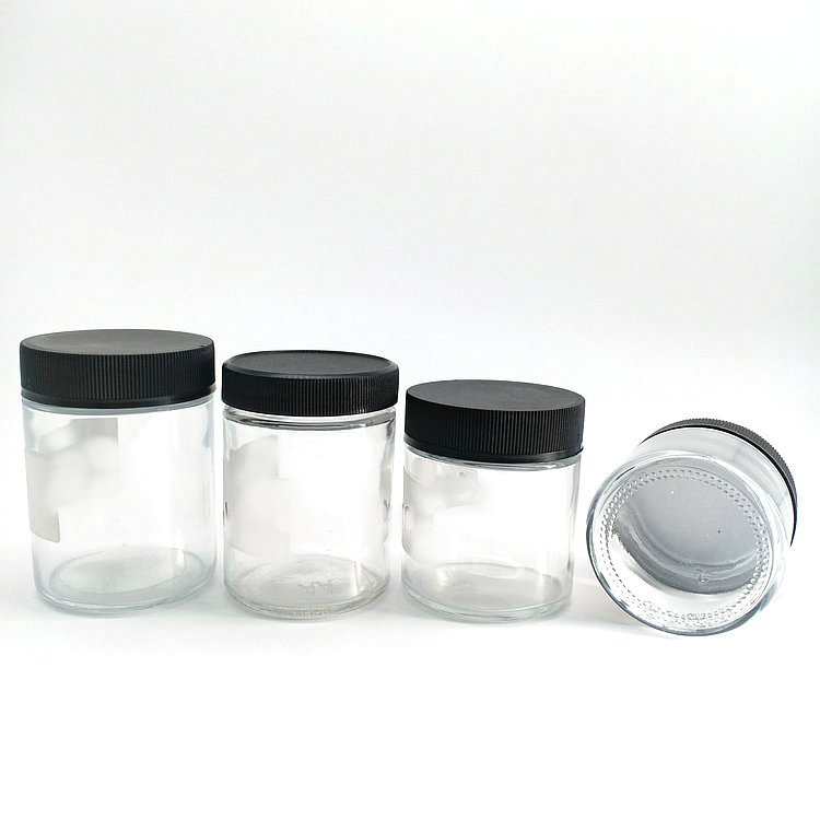 1OZ 2OZ 3OZ 4OZ Childproof Jars GLASS CREAM BOTTLE with child resistant Packaging Glass cream Jars For Weed