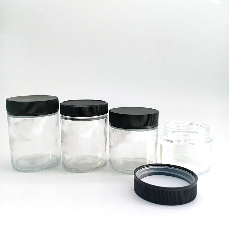 1OZ 2OZ 3OZ 4OZ Childproof Jars GLASS CREAM BOTTLE with child resistant Packaging Glass cream Jars For Weed
