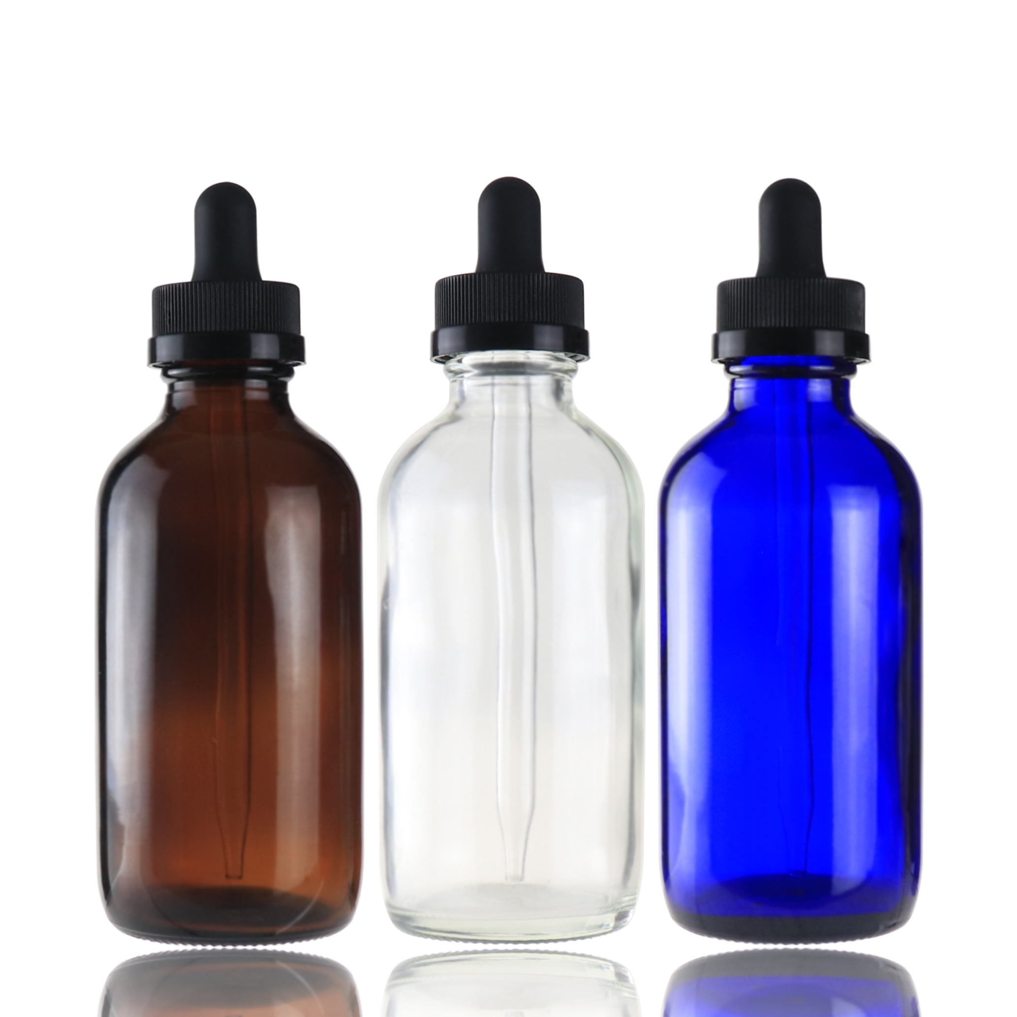 1OZ 2OZ 4OZ Packaging Boston Cosmetic Skin Care Oil Bottle Containers With Dropper