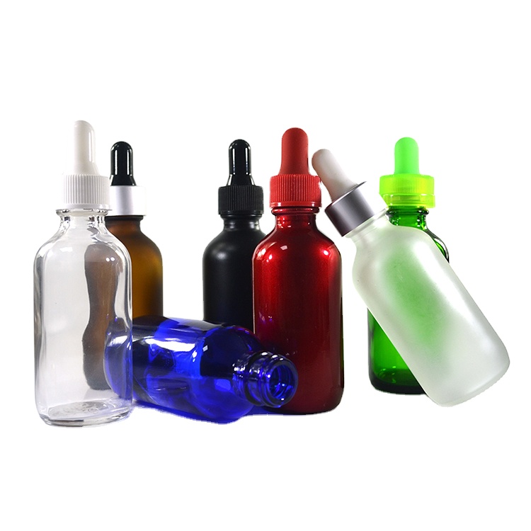 1OZ-4OZ amber boston glass bottle with dropper glass bottle suppliers