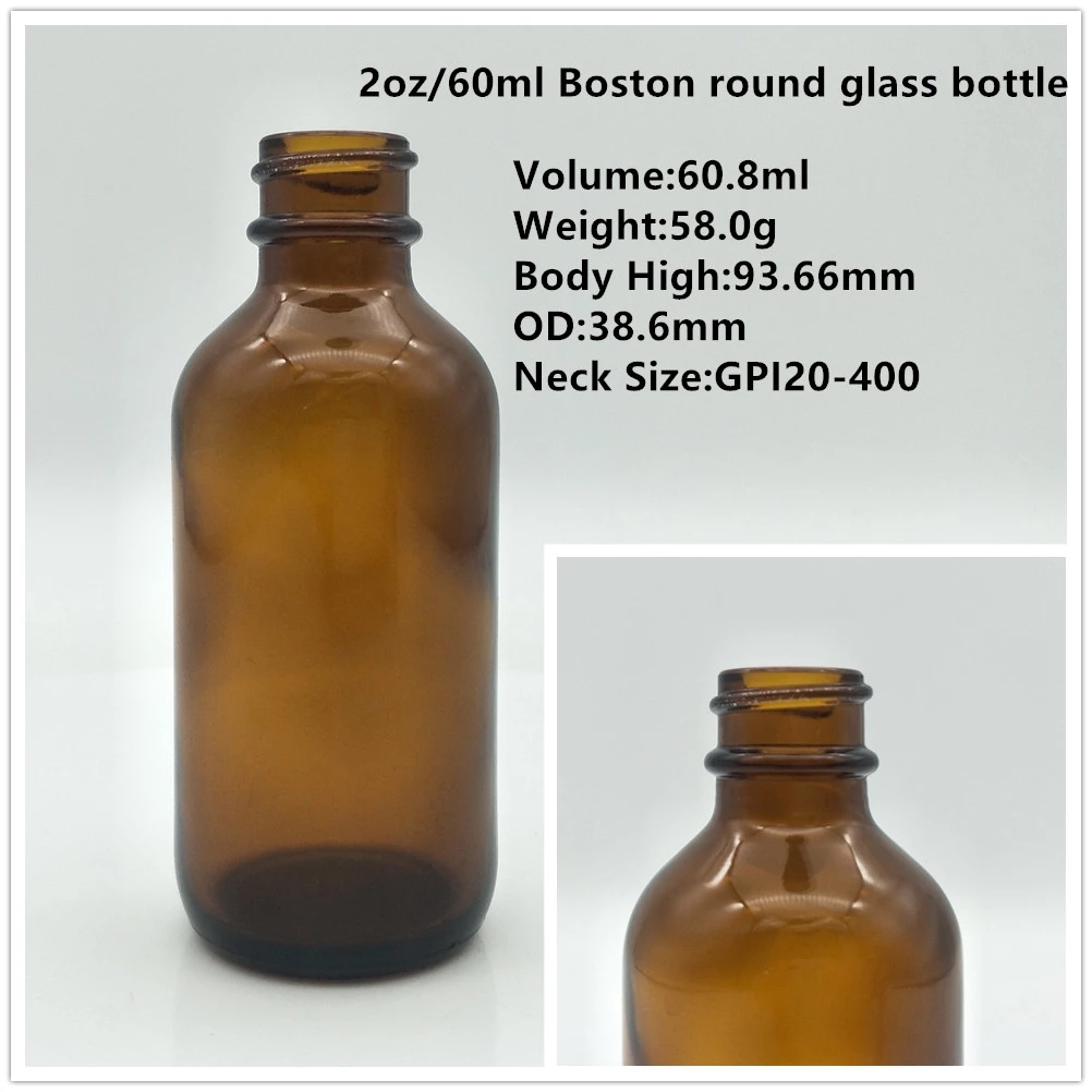 1OZ-4OZ amber boston glass bottle with dropper glass bottle suppliers