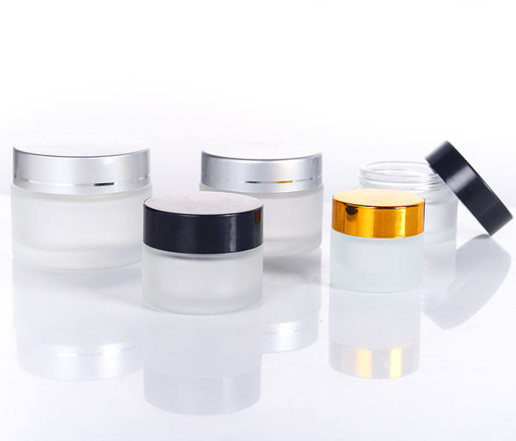 1Oz 2Oz 60Ml 120Ml 200Ml Clear White Amber Frosted Custom Cosmetic Eye Cream Skin Care Glass Jar
