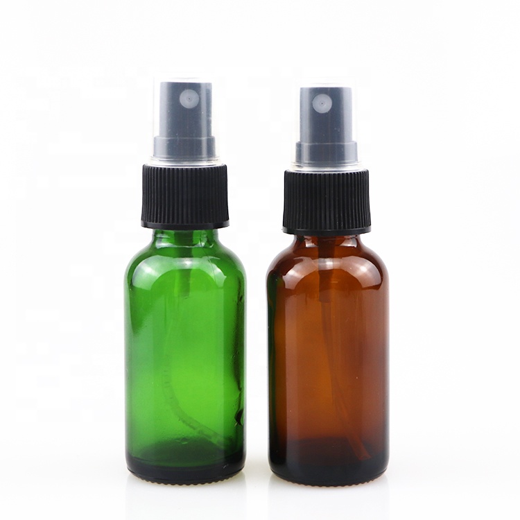 1Oz 30mL Amber Boston Round Bottle Essential Oil Glass Dropper Bottle With euro child proof dropper Cap for CBD oil