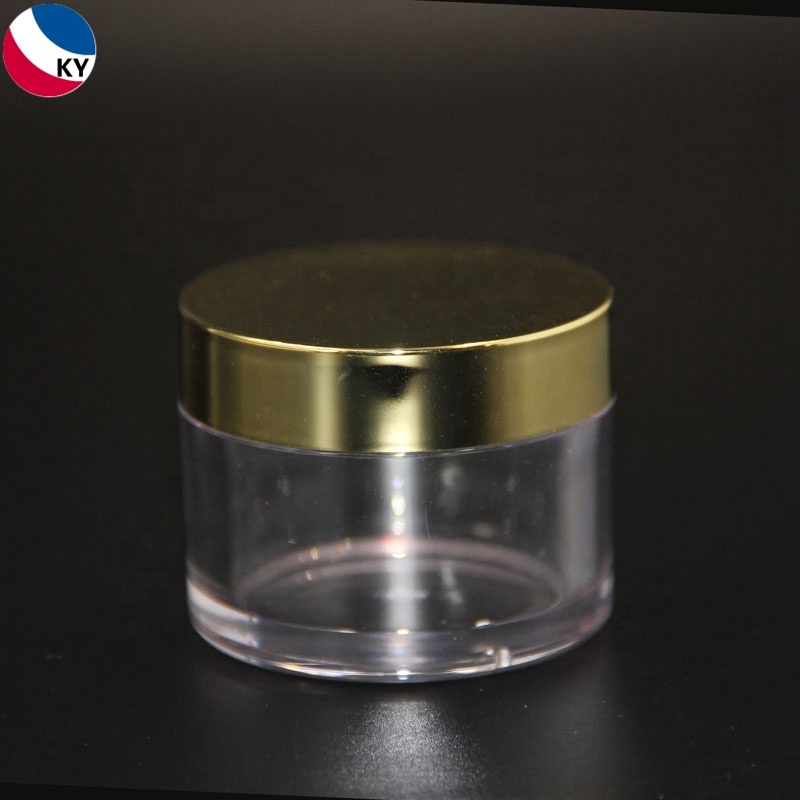 1Oz Plastic Cosmetic Jar 30Ml With Colored Cap For Packaging