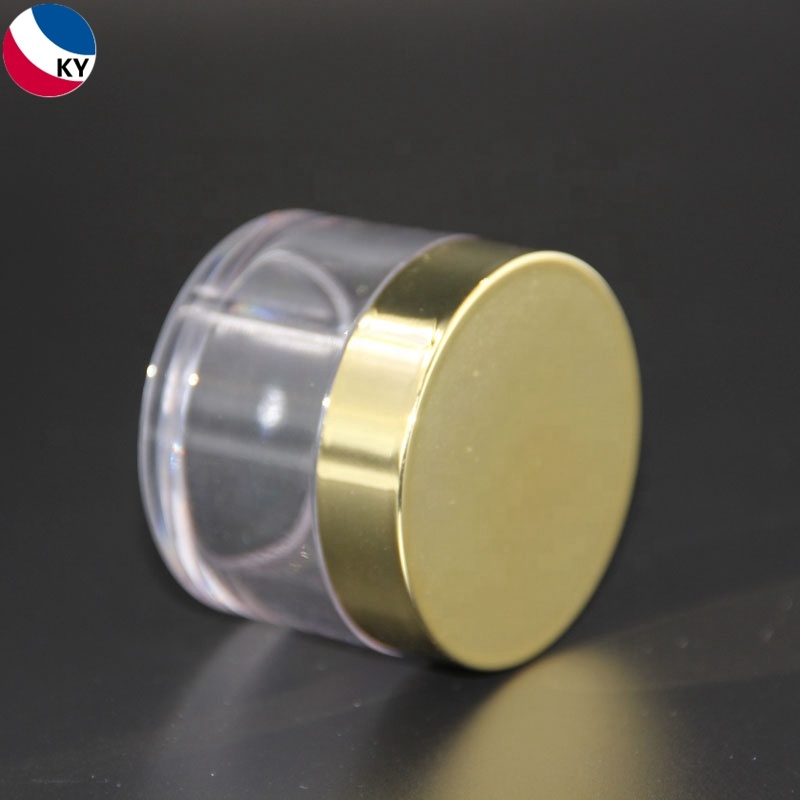 1Oz Plastic Cosmetic Jar 30Ml With Colored Cap For Packaging