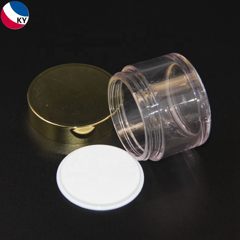 1Oz Plastic Cosmetic Jar 30Ml With Colored Cap For Packaging