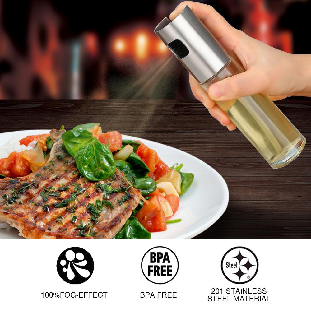 1PCS Kitchen Baking Glass Olive Oil Sprayer Oil Spray Empty Bottle Vinegar Bottle Oil Dispenser Cooking Salad BBQ