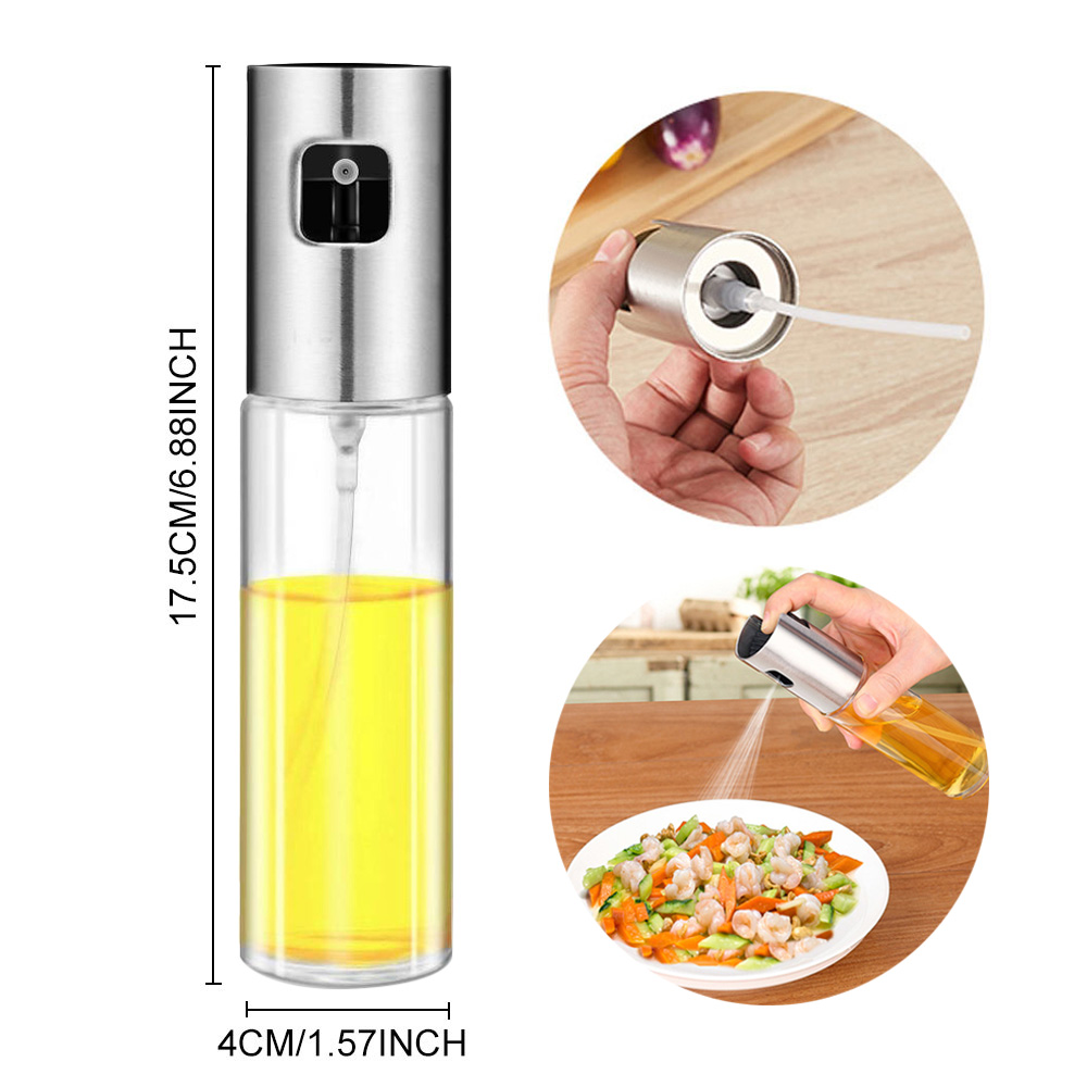 1PCS Kitchen Baking Glass Olive Oil Sprayer Oil Spray Empty Bottle Vinegar Bottle Oil Dispenser Cooking Salad BBQ