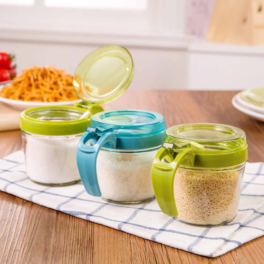 1Pc Spice Jar Container Seasoning Box Bottle Salt and Pepper Storage Box Kitchen Cruet Spice Box Container BBQ Condiment Bottle