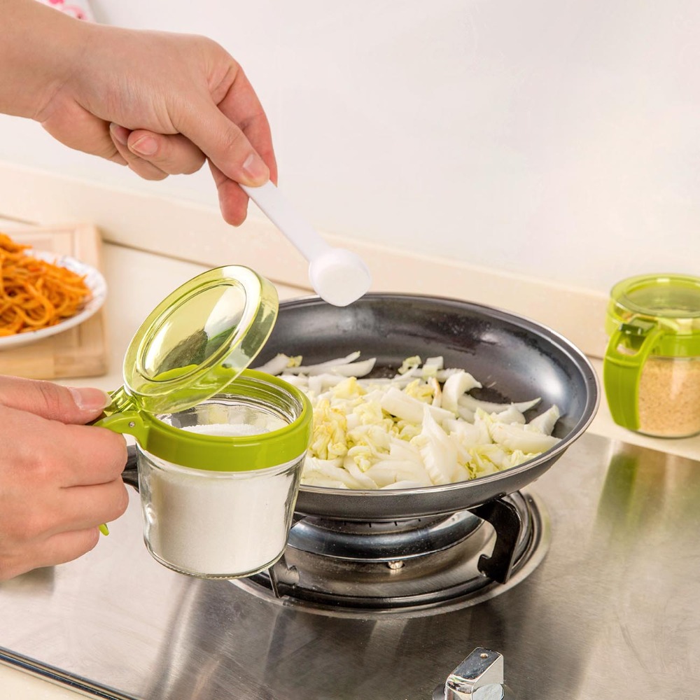 1Pc Spice Jar Container Seasoning Box Bottle Salt and Pepper Storage Box Kitchen Cruet Spice Box Container BBQ Condiment Bottle