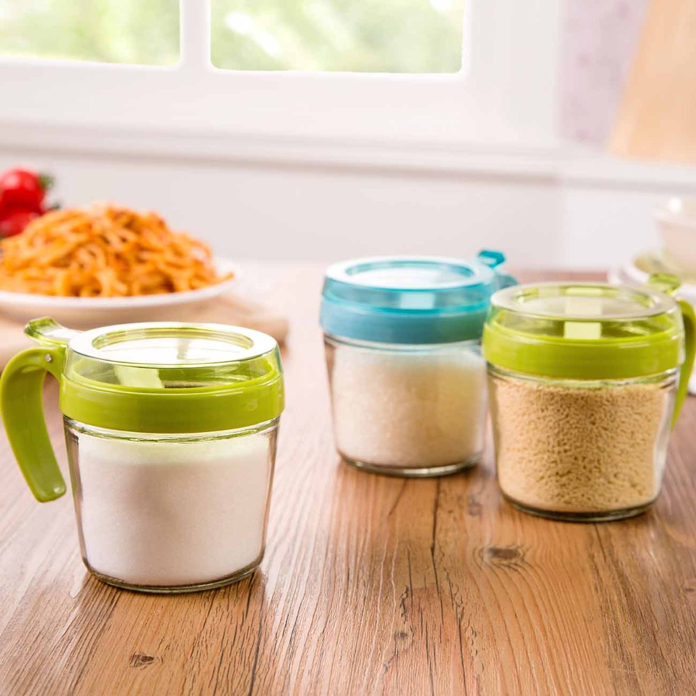 1Pc Spice Jar Container Seasoning Box Bottle Salt and Pepper Storage Box Kitchen Cruet Spice Box Container BBQ Condiment Bottle