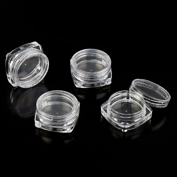 1g 2.5 g 10g cosmetic container makeup sample jar PS clear plastic jar