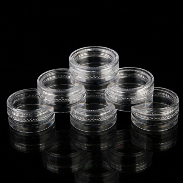 1g 2.5 g 10g cosmetic container makeup sample jar PS clear plastic jar
