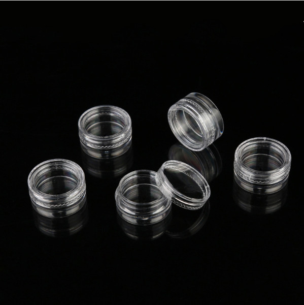 1g 2.5 g 10g cosmetic container makeup sample jar PS clear plastic jar