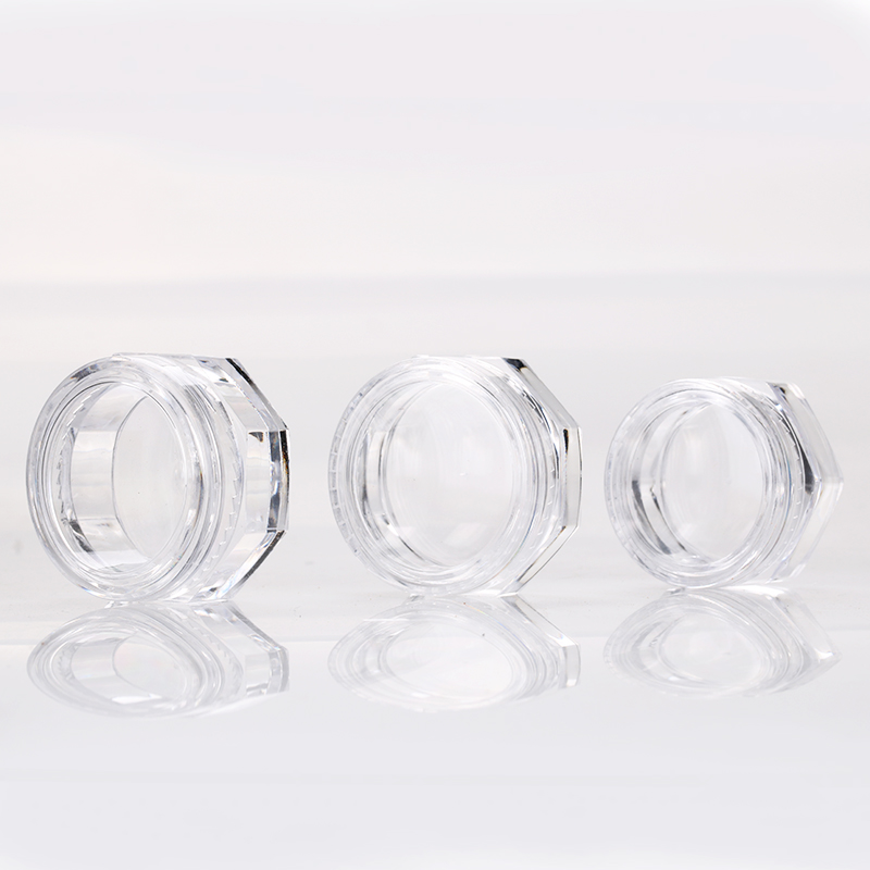 1g 2.5g 3g 5g small empty clear nail powder plastic jar single-color eyeshadow powder bottle